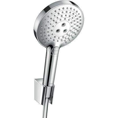 hansgrohe wassersparender Duschkopf Raindance Select S, Sparduschkopf, Duschbrause, 3 ...